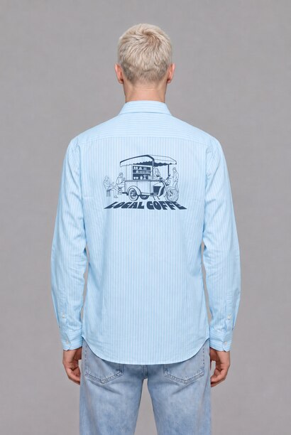 Boxy Fit Cotton Long Sleeve Shirt