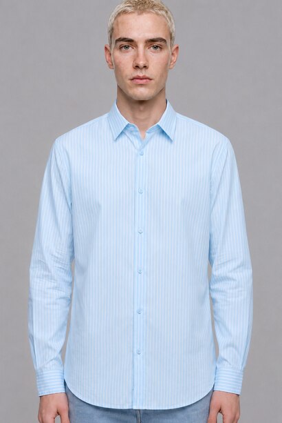 Boxy Fit Cotton Long Sleeve Shirt