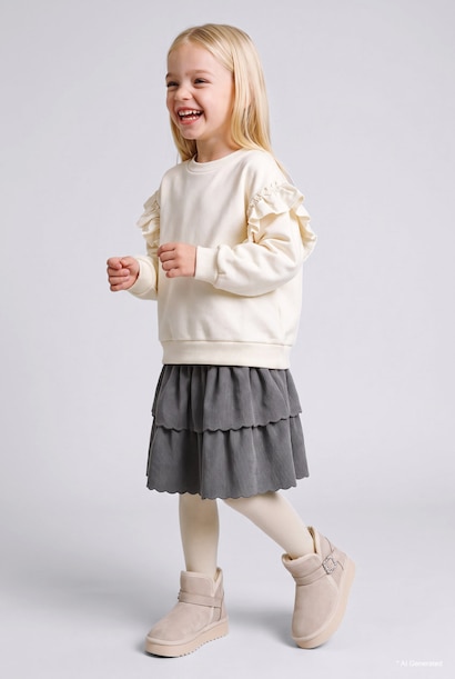 Woman Regular Fit Crew Neck Sweatshirt