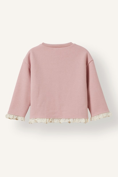 Regular Fıt Çiçekli Sweatshirt Kız Bebek