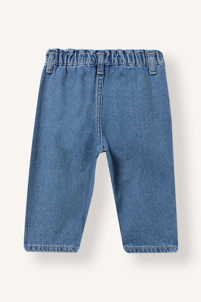 Baggy Fit Embroidered Denim Trousers