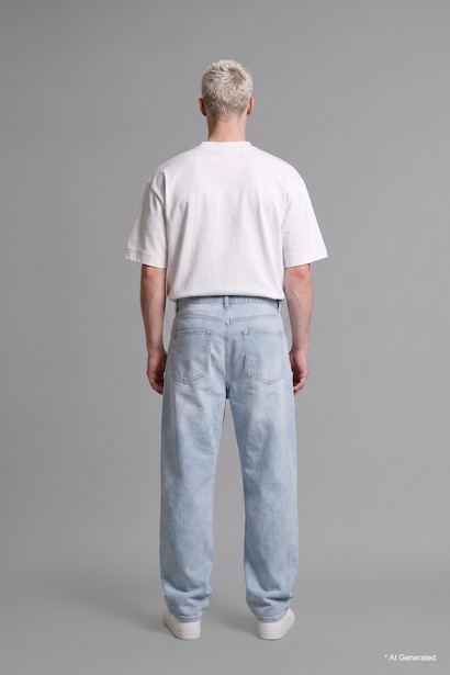 100% Cotton Baggy Fit Long Leg Trousers