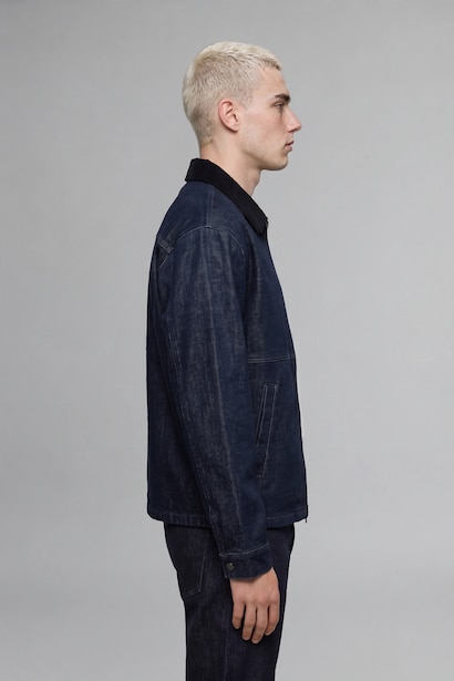 Regular Fit Fermuarlı Jean Ceket