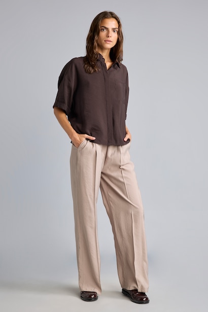 Wide Leg High Waist Flowy Trousers