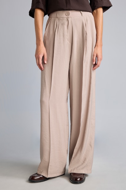 Wide Leg High Waist Flowy Trousers