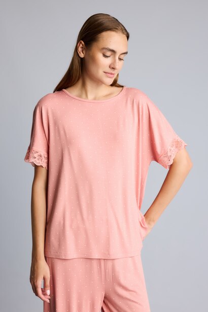 Dantelli Regular Fit 2'li Pijama Takımı