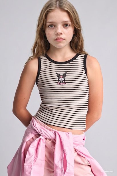 Girl Slim Fit Ribana Tank Top