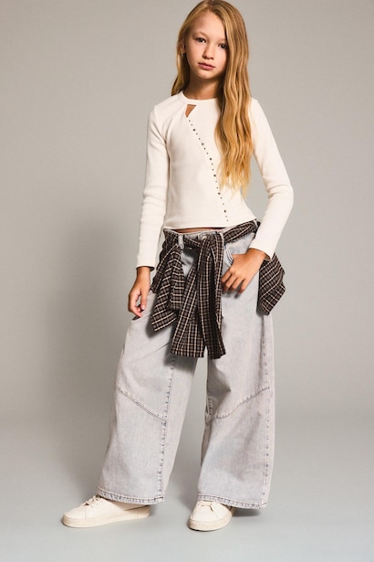 Girl Wide Straight Leg Jeans