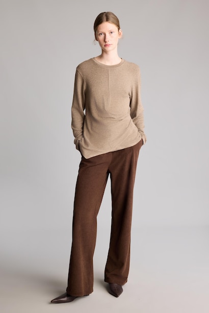 Relaxed Fit Büzgü Detaylı Basic Tişört