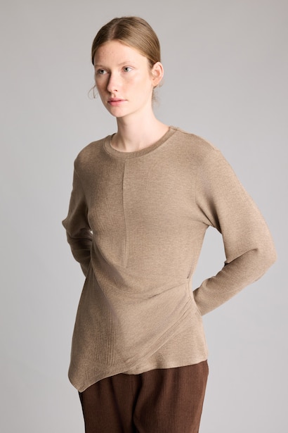 Relaxed Fit Büzgü Detaylı Basic Tişört