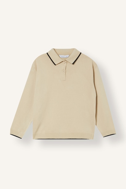 Polo Yaka Triko Basic Kazak Erkek Bebek