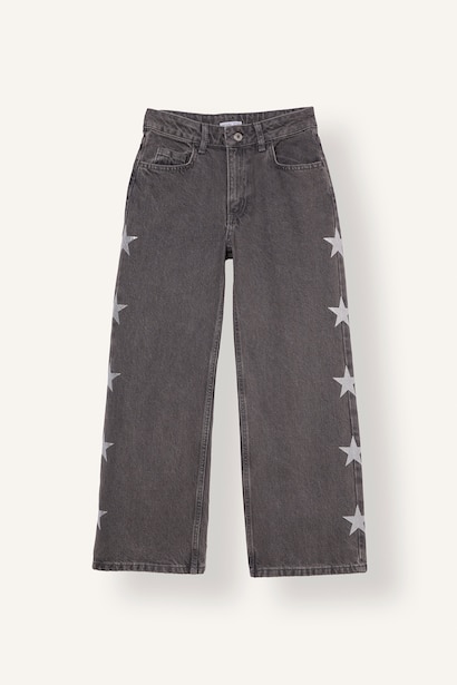 Straight Fit Denim Trousers