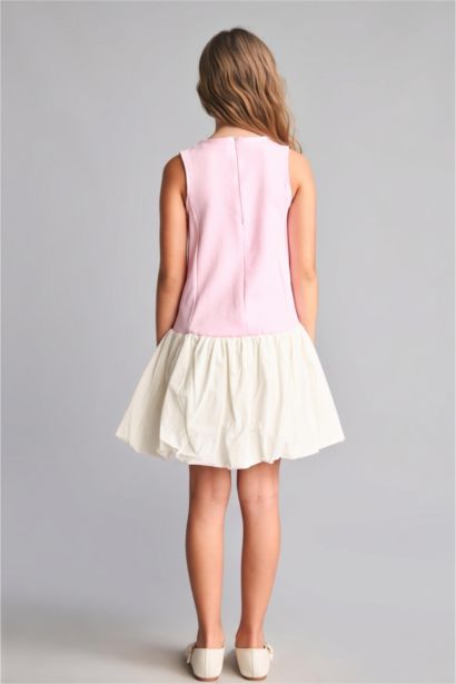 Balloon Fit Sleeveless Knitted Dress