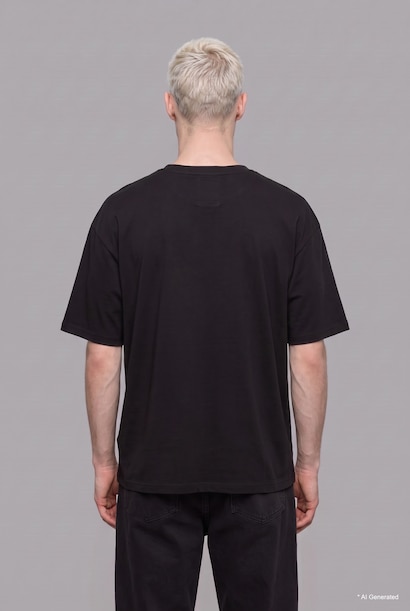 Boxy Fit Basic Short Sleeve Henley T-Shirt