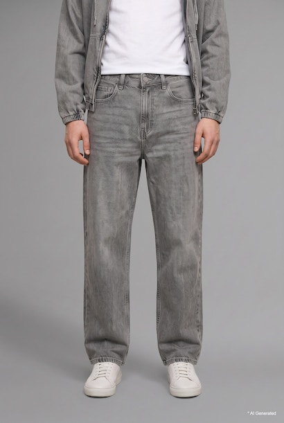 Super Baggy Fit High-Waisted Wide Leg Jeans