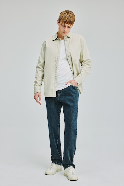 Straight Fit Uzun Boy Jean Pantolon
