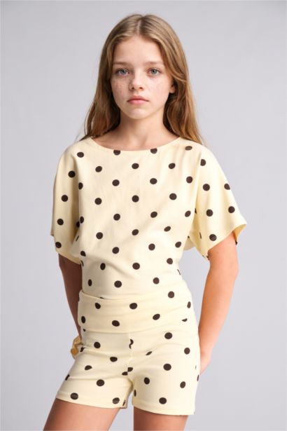 Regular Fit Polka Dot Short Sleeve T-Shirt