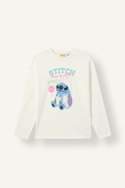 Lilo & Stitch Baskılı 2'li Pijama Takımı Kız Çocuk