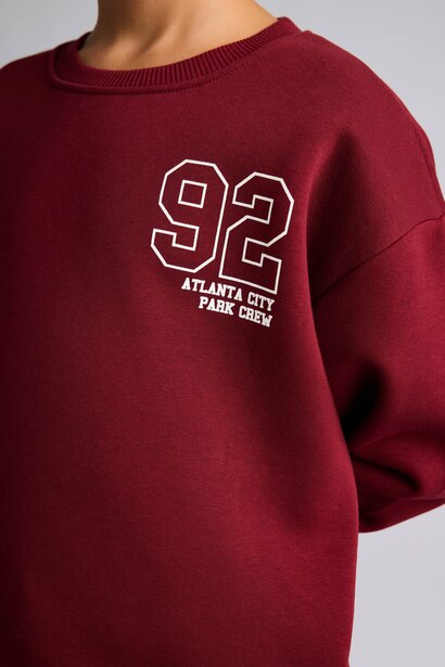Numara Baskılı Sweatshirt Erkek Çocuk