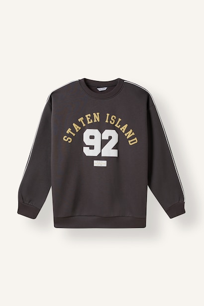 Man Printed Crew Neck Sweatshirt