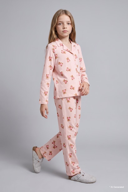 Ayıcık Desenli 2'li Pijama Takım