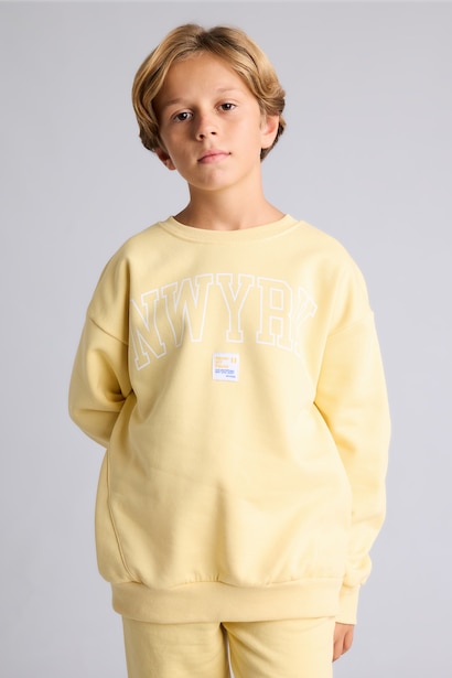 Printed Crew Neck Sweatshirt