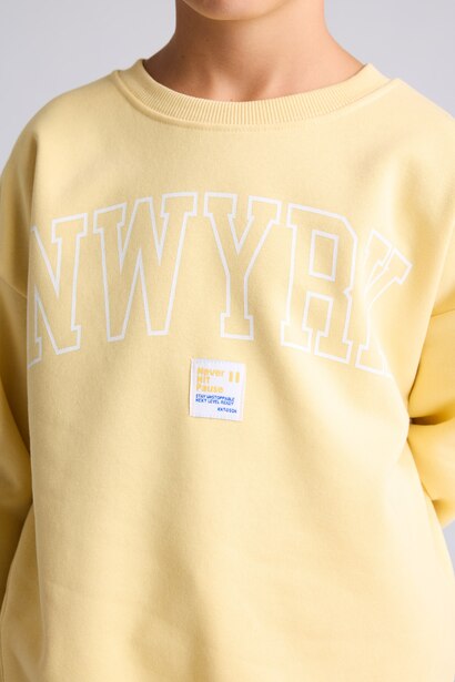 Printed Crew Neck Sweatshirt