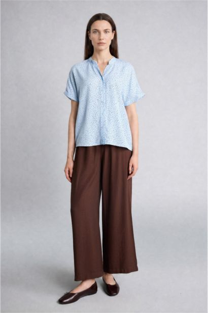 Chemise bleue à manches courtes Coupe régulière