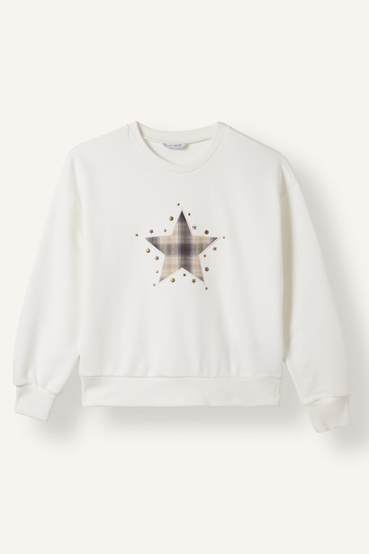 Relax Fit Slogan Crew Neck Sweatshirt