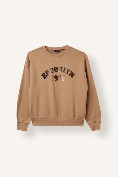 Relax Fıt Baskılı Sweatshirt Kız Çocuk
