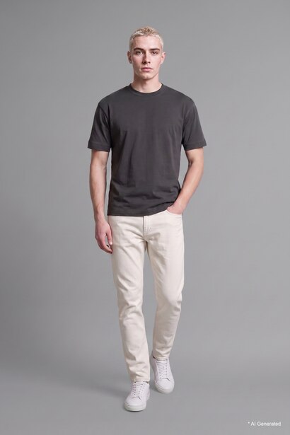 Sergio Regular Fit Normal Waist White Trousers