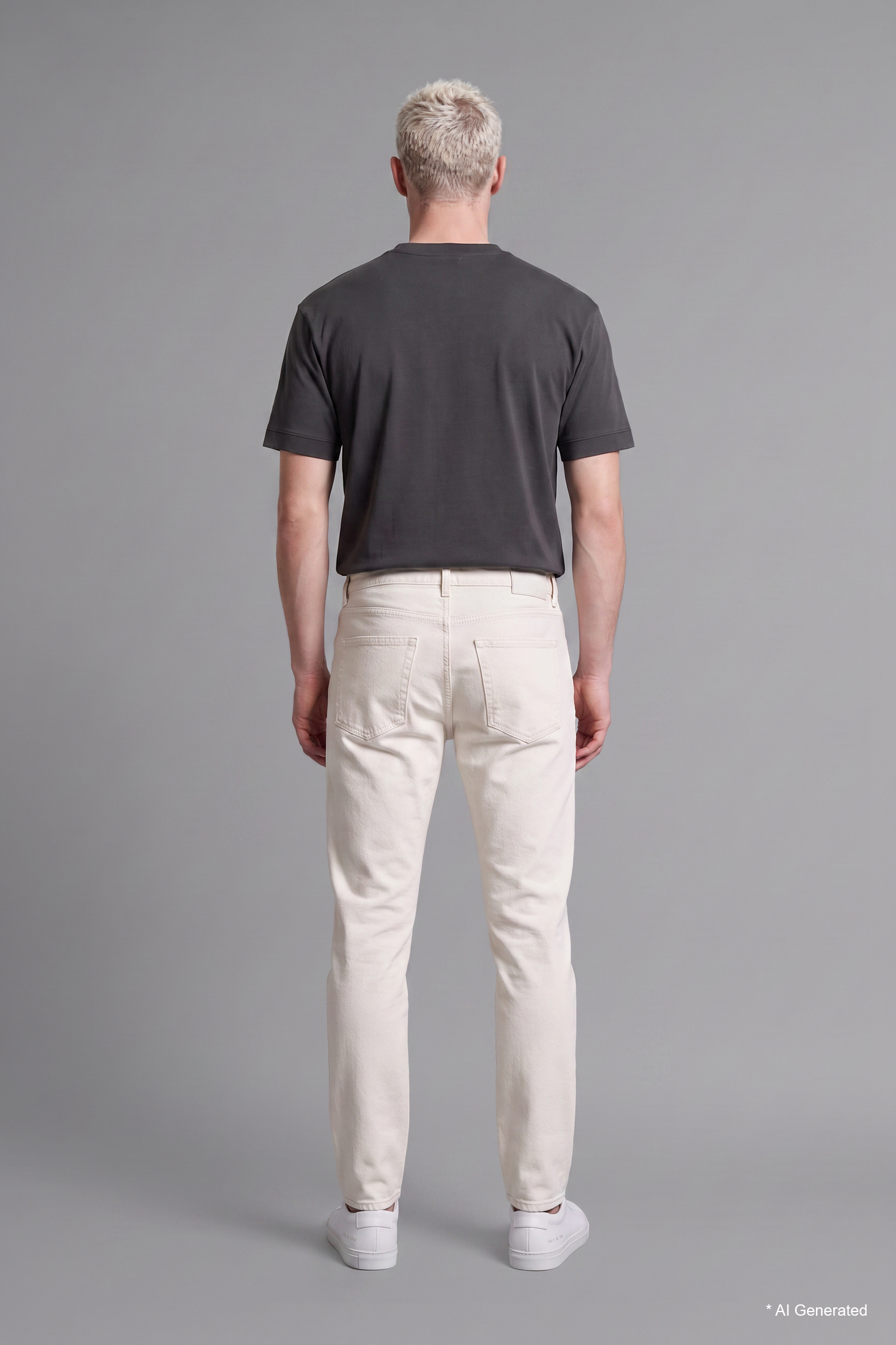 Sergio Regular Fit Normal Waist White Trousers