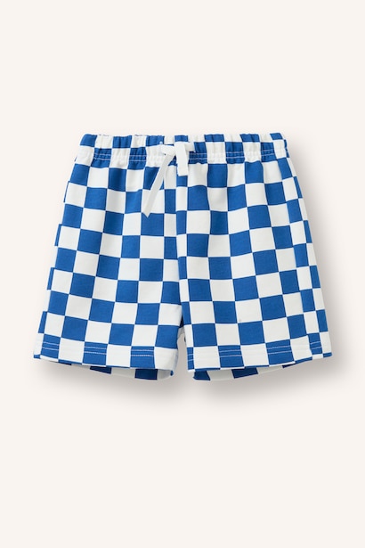 Regular Fit Plaid Normal Waist Shorts
