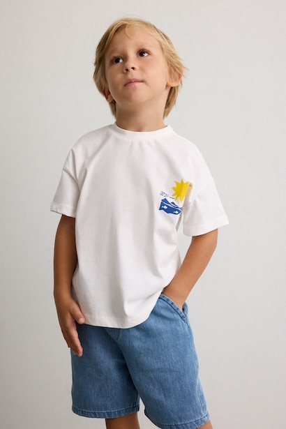 Regular Fit Slogan Short Sleeve T-Shirt