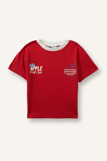 Oversize Fit Printed Short Sleeve T-Shirt