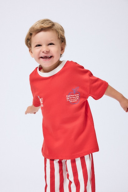 Oversize Fit Printed Short Sleeve T-Shirt