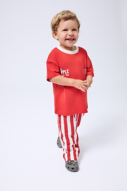 Oversize Fit Printed Short Sleeve T-Shirt
