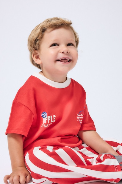 Oversize Fit Printed Short Sleeve T-Shirt