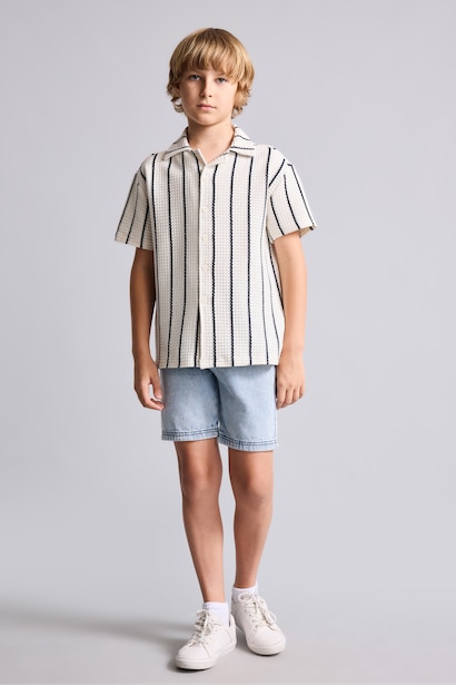 Regular Fit Striped Short Sleeve Shirt