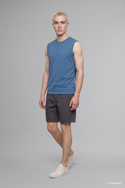 Boxy Fit Bisiklet Yaka Basic Atlet