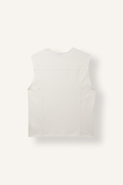 Boxy Fit Crew Neck Sleeveless Tank Top