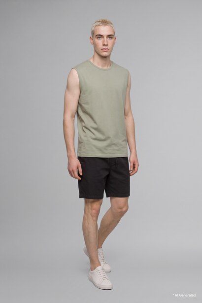 Boxy Fit Bisiklet Yaka Basic Atlet