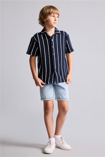 Boy Regular Fit Striped Shirt