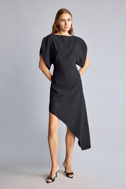 Crepe Midi Dress
