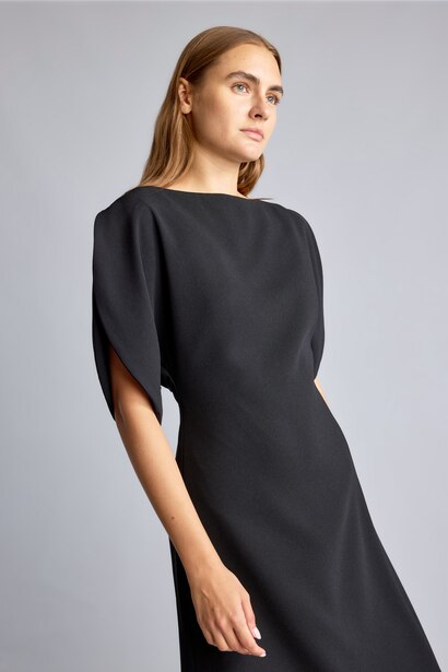 Crepe Midi Dress