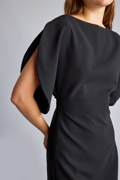 Crepe Midi Dress