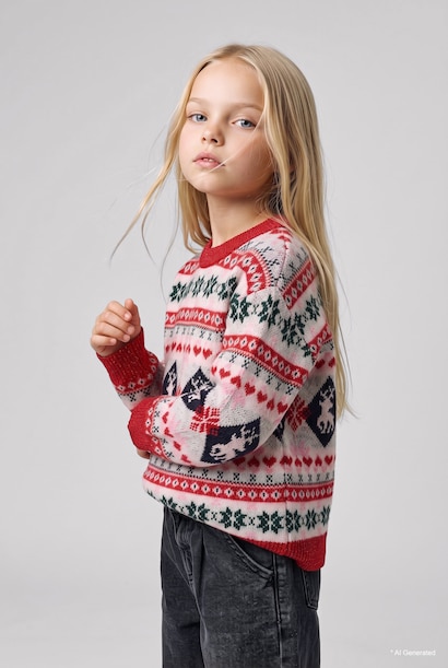 Baby Girl Regular Fit Crew Neck Pullover