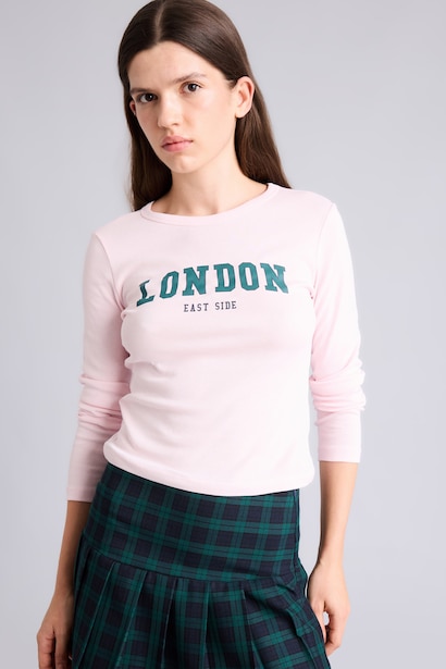 Slim Fit Ribana Long Sleeve T-Shirt