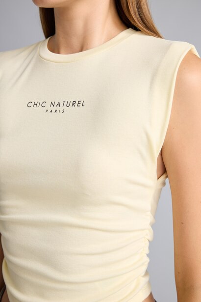 Slim Fit Crew Neck Ribbed Top