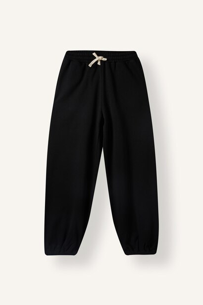 Loose Fit Heavy Fabric Sweatpants with Drawstring Waist